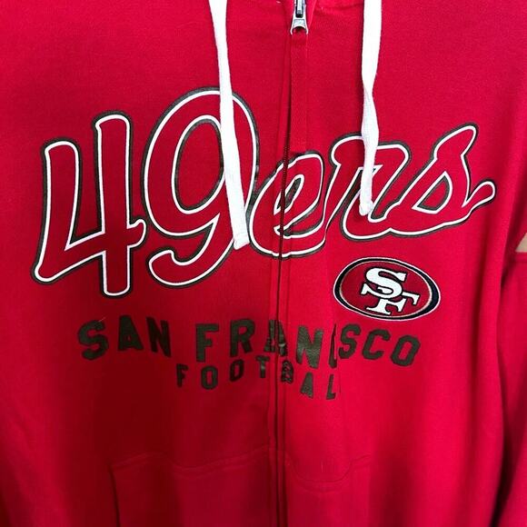 NFL San Francisco 49ers Zip Up Hoodie Jacket Size XL Football Sweatshirt - Picture 4 of 5